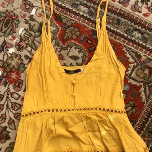 Yellow mini dress